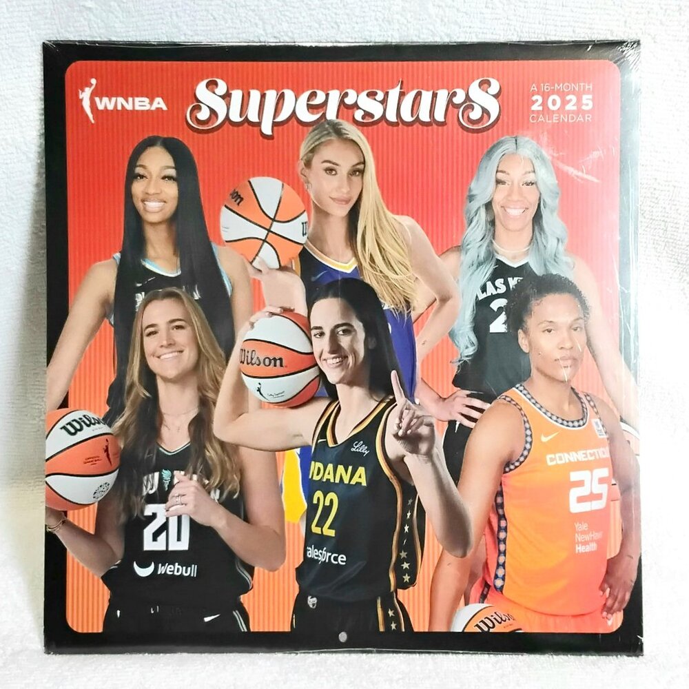 3/$25 2025 12" 16 Month WNBA Superstars Calendar BNIP!!
